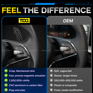 Palancas de cambio magnéticas de fibra de carbono TDD para Skoda 2019 Octavia VRS Superb Kodiaq, palancas de cambio para volante - Product Image 3
