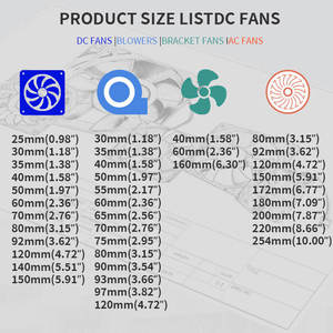 Axial <strong>Fan</strong> Blower <strong>80mm</strong> 90mm 120mm 140mm 12038 9225 8025 DC 24V 12V Brushless Axial Cooling <strong>Fan</strong> Radiator Ventilation <strong>Fans</strong> - Product Image 6