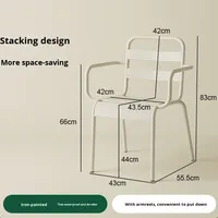 Ensemble de jardin d'extérieur de designer nordique, table de repas en fer forgé pour l'extérieur, table carrée moderne simple et imperméable pour balcon
