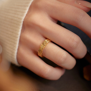 Joyería de moda S925 anillos de boda chapados en oro y plata anillo de hielo <span class=keywords><strong>roto</strong></span> Simple para mujer - Product Image 3
