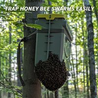5-Rahmen Langstroth Dadant Universell Kompatible 48L Weiße Bienenkolonienfalle Schwarmfänger mit Edelstahl-Schieberahmen-Design