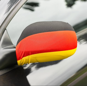 Coques de rétroviseurs latéraux drapeau allemand en polyester résistant aux intempéries pour voitures, petits SUV – Lot de 2 coques de rétroviseurs drapeaux nationaux personnalisées - Product Image 2