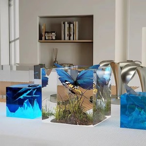 Transparent <b>Silicone</b> Square Resin Mold Cube Cake Mould Easy Release Non Stick DIY Craft <b>Baking</b> Tool - Product Image 2