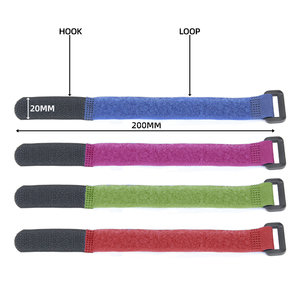 Holder Adjustable <strong>Releasable</strong> Nylon <strong>Hook</strong> <strong>Loop</strong> Strip <strong>Hook</strong> and <strong>Loop</strong> <strong>Fastener</strong> Cable Ties With Plastic Buckle - Product Image 2