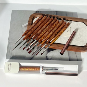 <b>Natural</b> Wood Handle Nail Brush Professional Gel <b>Painting</b> Brush for High End Nail Salon Supplier - Product Image 6