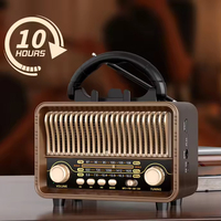 Neues Vintage-Radio mit Vollbandempfang für Senioren, Halbleiter-U-Disk-BT-Lautsprecher