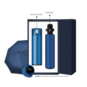 Custom logo Company Souvenirs Business <b>Gift</b> Umbrella Set Stainless Steel Thermos Water Bottles Sets with <b>Gift</b> <b>Box</b> - Product Image 1