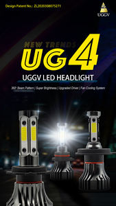 Ampoules de phare LED de voiture automatique super lumineuses de haute qualité OEM UG4 4500LM * 2 H1 H3 H7 H11 9005 9006 H4 H13 IP67 éclairage LED - Product Image 4