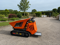 Mini-dumper hydraulique sur chenilles Antspower 2026 homologué CE, motorisé par un moteur à essence de 13,5 CV, capacité de charge de 600 kg