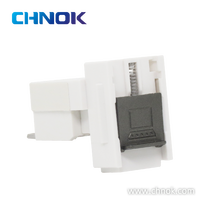 Connecteur Keystone RJ45 UTP Cat6 8P8C T568A/B blanc de type 128, module de connecteur à 90 degrés - DP-KJ-8214