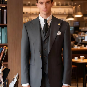 <span class=keywords><strong>Costume</strong></span> smoking trois pièces pour hommes, coupe ajustée, bleu <span class=keywords><strong>foncé</strong></span>, <span class=keywords><strong>vert</strong></span>, <span class=keywords><strong>costume</strong></span> de gentleman - Product Image 1