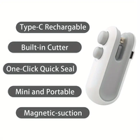 Mini Rechargeable deux-en-un sac thermoscellage Machine USB charge Snack sac étanchéité lame puce couteau sac en plastique outil
