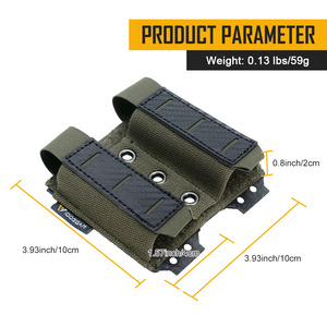 इगोयरर 500 डी नायलॉन सामरिक डबल पत्रिका पाउच 9 मिमी साइड इलास्टिक डोमेस्टिक कपड़े डिजाइन - Product Image 5