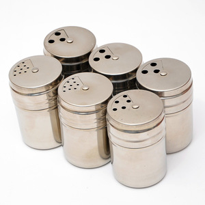 Pot à épices d'extérieur en acier inoxydable avec couvercle perforé, hermétique, portable, pour camping, couleur argent - Product Image 2