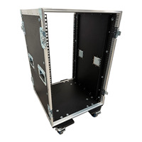 Estuche de Transporte Resistente de 16U para Amplificador, con Ruedas, para Mezcladoras de DJ, Procesadores de Audio, Estudio de Grabación Móvil