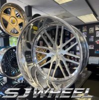 Jantes forgées SJ Custom 6061-T6 en 2 parties, à déport profond, de 20 à 26 pouces, 5x120, pour Cadillac Deville, Chevy Chevelle