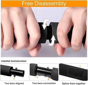 Resistance <b>Bands</b> Set with <b>Workout</b> Bar Pilates Bar Kit Exercise Elastic <b>Band</b> with Handles and Door Anchor for Whole Body Training - Product Image 5