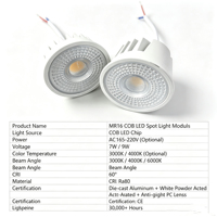 Module de remplacement d'ampoule LED GU10/GU5.3 7W/9W pour remplacer les spots encastrés pour l'éclairage des hôtels et des maisons