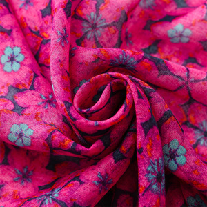 Mujeres señoras protección solar verano luz Color fino bloqueo étnico <span class=keywords><strong>fucsia</strong></span> flor Floral impreso bufanda chal para viajar - Product Image 5