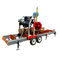 Scie à ruban circulaire pour bois, machine à scier horizontale pour le travail du bois, fonctionnant au gaz/diesel/électricité