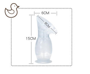 Échantillon chaud sans carbone tire-lait manuel sans BPA Base de luxe pratique en silicone portable collecteur de lait motif d'impression - Product Image 6