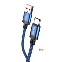 Diskon besar produk 2025 KAKUSIGA kualitas tinggi 3A kabel kepang USB untuk Tipe C pengisian cepat Pintar 1 Meter kabel Data untuk telepon