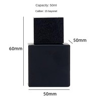 Flacon de parfum plat en verre givré écologique de 50 ml pour cosmétiques avec vaporisateur pompe à brume fine, MOQ 100 pièces, diffuseur à bâtonnets