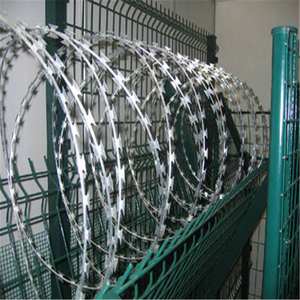 Alambre de púas galvanizado Bto-30 antirrobo con cuchilla cruzada para uso ferroviario y cercas de hierro - Product Image 3