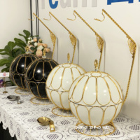 Réchaud à buffet de luxe noir et or, ensemble de réchauds à nourriture pour mariage, traiteur, fête, hôtel, restaurant, équipement de traiteur, buffet