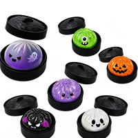 12 pièces Squishies Halloween Citrouille Fantôme 5,5 cm, en TPR et Maltose, Balle Anti-stress à Rebond Lent, Jouet de Soulagement du Stress