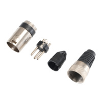 Connecteur XLR 3 broches mâle-femelle économique avec 5 anneaux de codage couleur – Prise microphone XLR en gros pour câble audio OEM