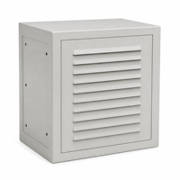 Boîtier de ventilation à persiennes en acier fabriqué OEM/ODM, carré, revêtu par poudrage, pour équipements industriels électriques et mécaniques extérieurs