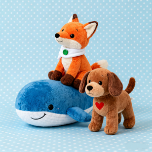 Portachiavi all'ingrosso a forma di Squalo, Lupo, Cane, in Peluche Super Morbido Ricamato, Antistress, Imbottito in Cotone PP, per San Valentino - Product Image 1