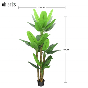 Fábrica superventas 3,6 m 12 pies árbol de plátano gigante árbol de plátano artificial falso árbol de plátano para decoración del hogar - Product Image 2