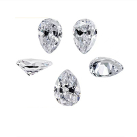 Prix pas cher vente en gros en vrac laboratoire moissanite vvs1 clarté D couleur poire coupe moissanite diamant pierre en vrac stock disponible