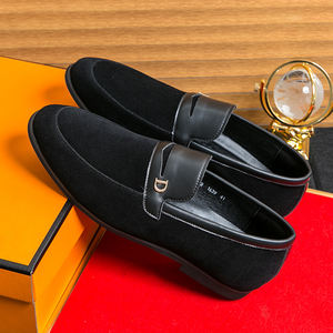 Zapatos de Vestir con Punta en Pico, Diseño Moderno, Color Puro, Gamuza, Cuero PU, Mocasines para Hombre - Product Image 3