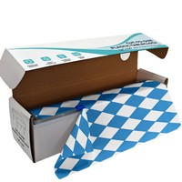 Rouleau de nappe jetable en plastique bleu et blanc diamanté de 90 m, largeur 1,37 m, découpable sur mesure, pour fête bavaroise Oktoberfest