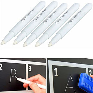 Marqueur liquide effaçable blanc pour tableau noir, étiquette, verre, plastique, céramique, fenêtres - Product Image 5