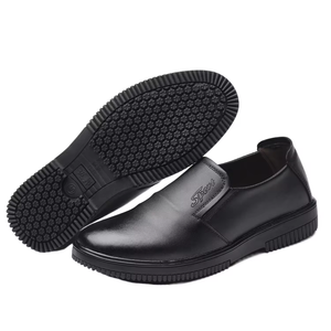 Cómodos zapatos de seguridad de trabajo con suela de goma antideslizante de cuero de microfibra <span class=keywords><strong>sin</strong></span> <span class=keywords><strong>cordones</strong></span> para hombres y mujeres - Product Image 2