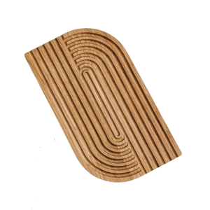 Diseño exclusivo Forma redondeada Servir artículos Hotel Restaurante utensilios de cocina Accesorios Bandeja de servicio de madera - Product Image 5