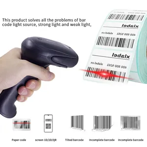 Symcode MJ-6706DS 2D USB Handheld Barcode Reader Black ABS Stock Barcode Scanner 1 +/- 30 Degrees 100 000lux Max 32 Bit CMOS N/a