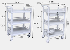 VET Disponível Hospital Abs Plástico 3 Camadas Instrumento Carrinho Médico Durável Clínica Cirúrgica Trolley Com Gavetas - Product Image 5