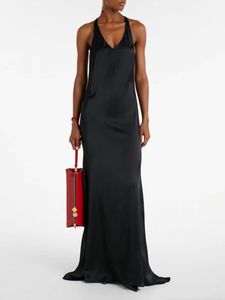 Nueva Colección Otoño/Invierno 2025, Vestido Largo Ajustado de Estilo Europeo <span class=keywords><strong>Americano</strong></span> para Mujer, Poliéster y Seda de Leche, Sin Tirantes - Product Image 1