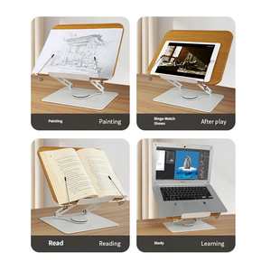Supporto per Libri in Legno Regolabile e Pieghevole, Porta Lettura per Libri, Laptop e Tablet, Vendita di Fabbrica, Supporto per Tablet, Forniture per Biblioteca/Campus - Product Image 5