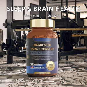 Suplemento para un Sueño Saludable OEM, Glicinato de Magnesio Puro, Cápsulas Naturales Sin Gluten para Adultos, Apoyo Inmunológico, 60 Cápsulas por Envase - Product Image 2