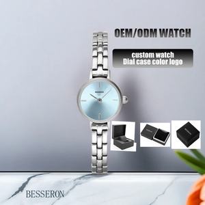 Montre-bracelet de luxe pour femme en acier inoxydable, mouvement à quartz japonais, cadran en verre personnalisé, design élégant avec plaque japonaise - Product Image 2