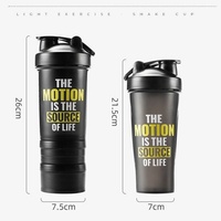 Vaso Mezclador Deportivo Ecológico, Botella Mezcladora de Plástico Portátil de Gran Capacidad con Medidor