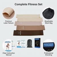 Ensemble de bandes de résistance en latex naturel de qualité supérieure à 5 niveaux, couleurs dégradées, élastiques robustes pour le renforcement des fessiers, fitness à domicile