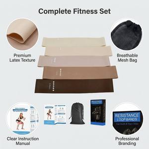 Juego de Bandas de Resistencia de Látex Natural de 5 Niveles Premium, Color Degradado, Elásticas y Fuertes, para Fortalecer Glúteos, Ejercicio en Casa o Gimnasio - Product Image 4