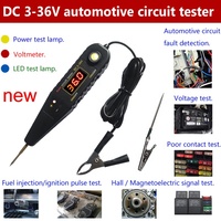 Noir 11.5x2.6cm testeur de Circuit de lumière de Test LED stylo électrique automatique pour la réparation de voiture véritable électricité virtuelle DC outils de Diagnostic